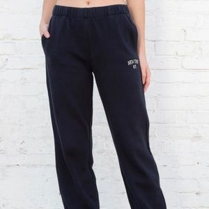 brandy melville ribbed navy sweatpants
